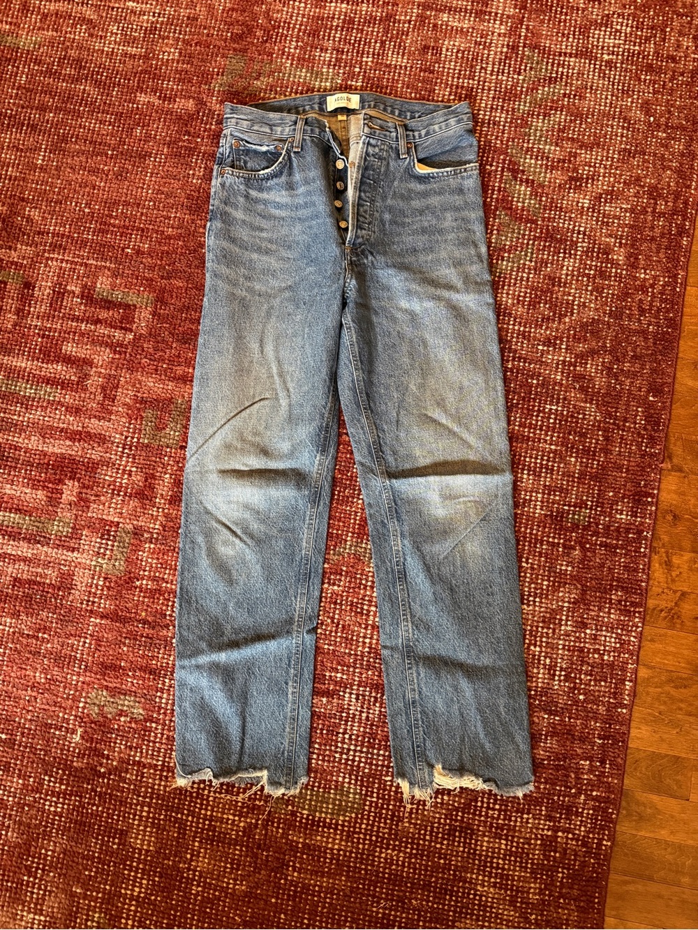 Agolde 90s pinch waist raw hem Women’s Jeans - Blue
